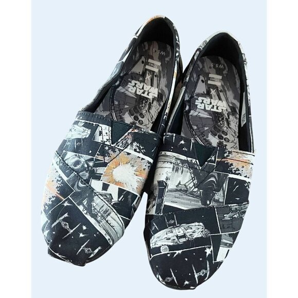 TOMS x Star Wars Canvas Slip On Shoes Size 5.5 - Picture 2 of 8